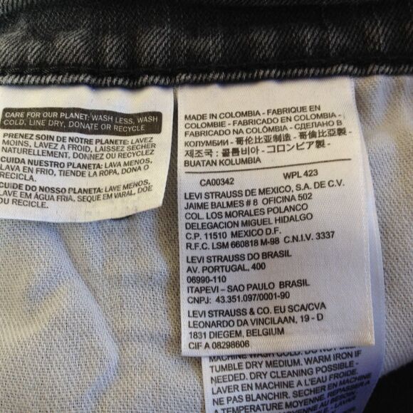 Vintage Mens Levi Strauss & Co 559 Relaxed Fit Red Tab Jeans Tag Sz 34x32 Black - Picture 9 of 12